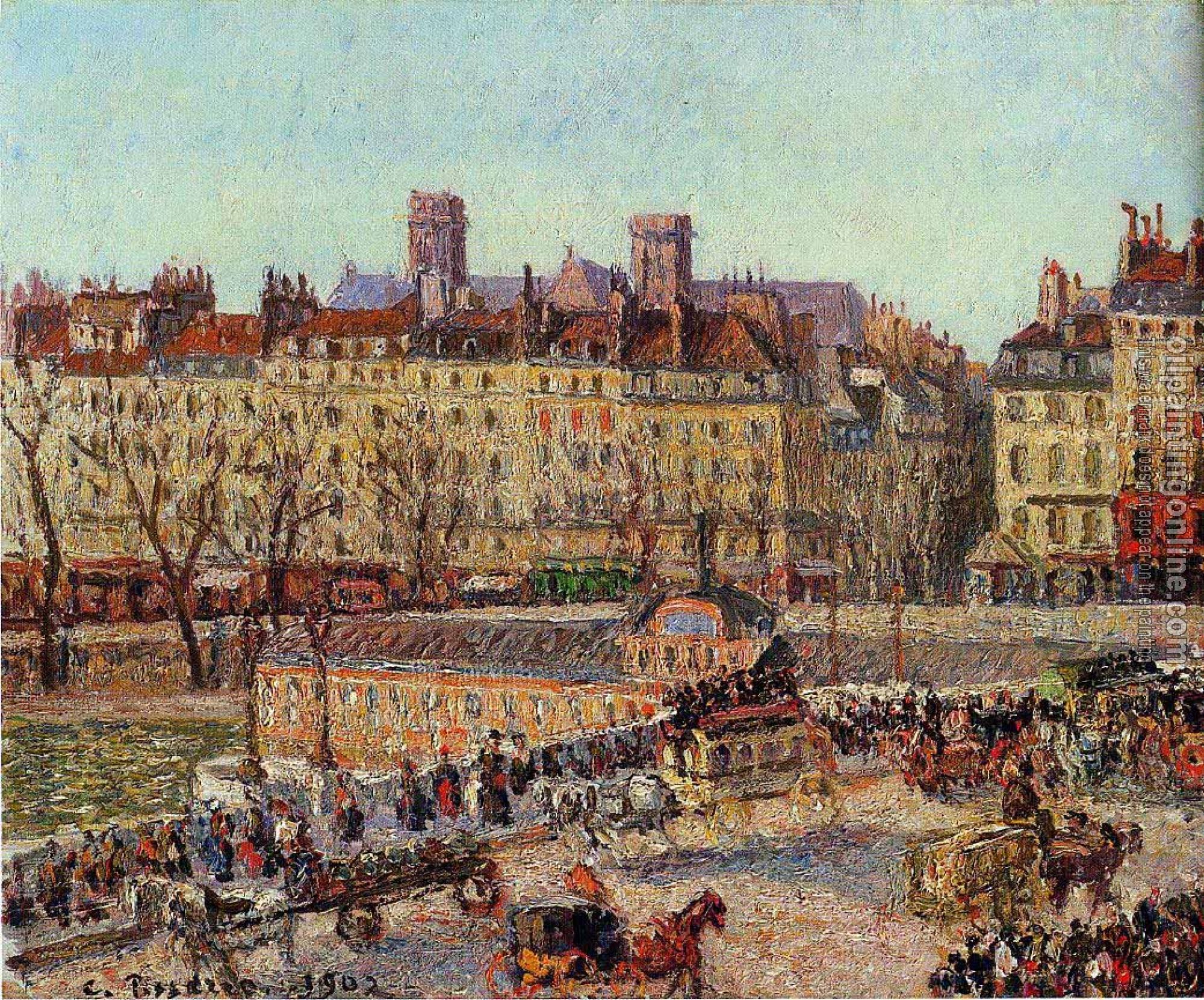 Pissarro, Camille - The Baths of Samaritaine, Afternoon